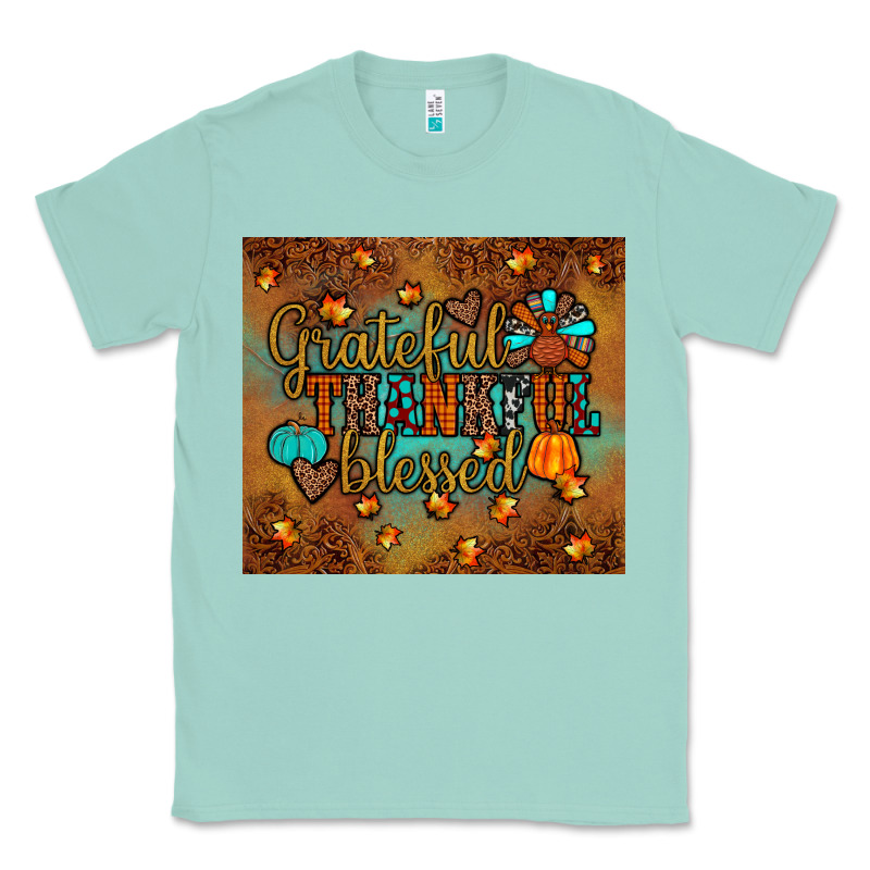 Grateful Thankful Blessed Turkey Classic Tee by JahusDesignShop | Teevron