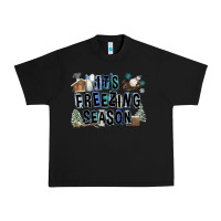 Black It's Freezing Season Urban Heavy Tee - FaDigitalArtStudio
