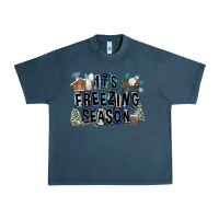 Midnight Navy It's Freezing Season Urban Heavy Tee - FaDigitalArtStudio