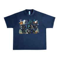 Navy It's Freezing Season Urban Heavy Tee - FaDigitalArtStudio