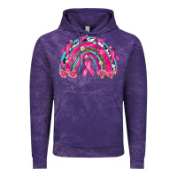 Cloud Purple Breast Cancer Rainbow Vintage Hoodie - texasbilliewilder