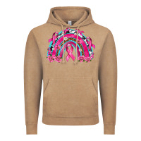 Vintage Coffee Breast Cancer Rainbow Vintage Hoodie - texasbilliewilder