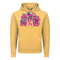 Vintage Mustard Breast Cancer Rainbow Vintage Hoodie - texasbilliewilder