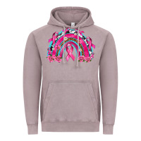 Vintage Zinc Breast Cancer Rainbow Vintage Hoodie - texasbilliewilder