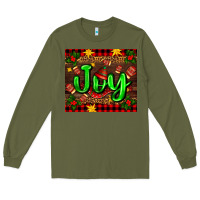 Army Green joy with gloves for Christmas Long Sleeve Tee - AdoDesignShop