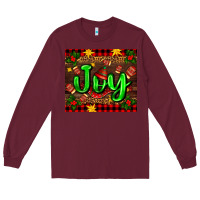 Burgundy joy with gloves for Christmas Long Sleeve Tee - AdoDesignShop