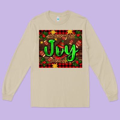 Joy With Gloves For Christmas Long Sleeve Tee Designed By Adodesignshop