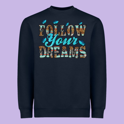 Follow Your Dreams Heavyweight Sweatshirt Designed By Hra Design Shop