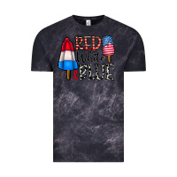 Cloud Black red white blue Vintage Tee - CowhideDigitalArt