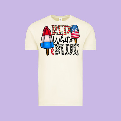 Red White Blue Vintage Tee Designed By Cowhidedigitalart