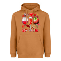 Meerkat valentines day wine glasses Heavyweight Hoodie - NancyCooperArtShop
