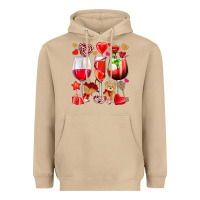 Mushroom valentines day wine glasses Heavyweight Hoodie - NancyCooperArtShop