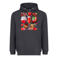 Smoke valentines day wine glasses Heavyweight Hoodie - NancyCooperArtShop