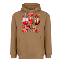 Toasted Coconut valentines day wine glasses Heavyweight Hoodie - NancyCooperArtShop