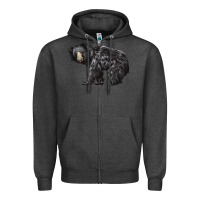 Charcoal Heather Sloth Bear Zipper Hoodie - LillyAllenDesigns