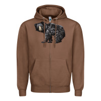 Chestnut Sloth Bear Zipper Hoodie - LillyAllenDesigns