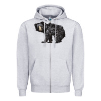 Heather Grey Sloth Bear Zipper Hoodie - LillyAllenDesigns