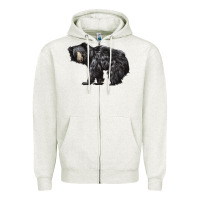 Oatmeal Heather Sloth Bear Zipper Hoodie - LillyAllenDesigns