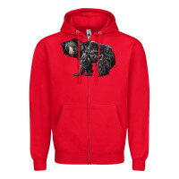 Red Sloth Bear Zipper Hoodie - LillyAllenDesigns