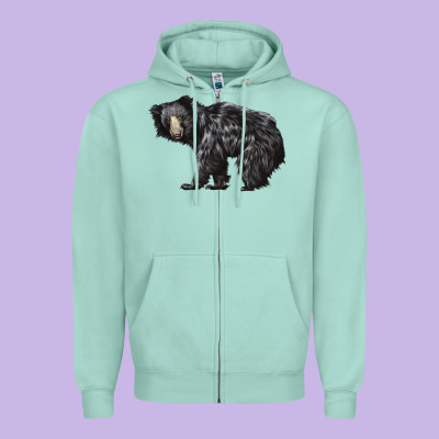 Sloth Bear Zipper Hoodie Designed By Lillyallendesigns