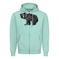 Seafoam Sloth Bear Zipper Hoodie - LillyAllenDesigns