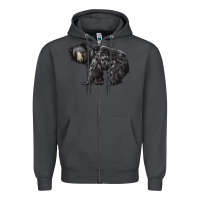 Smoke Sloth Bear Zipper Hoodie - LillyAllenDesigns