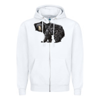 White Sloth Bear Zipper Hoodie - LillyAllenDesigns