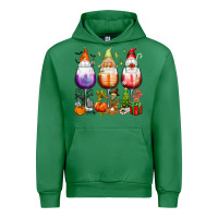 Emerald Hallothanksmas wine glasses and gnomes Urban Hoodie - texasbilliewilder