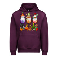Mauve Wine Hallothanksmas wine glasses and gnomes Urban Hoodie - texasbilliewilder