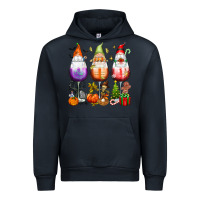 Navy Hallothanksmas wine glasses and gnomes Urban Hoodie - texasbilliewilder