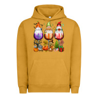 Pigment Peanut Butter Hallothanksmas wine glasses and gnomes Urban Hoodie - texasbilliewilder