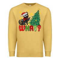 Antique Gold christmas  cat  what Premium Sweatshirt - MaliasSmallBusiness