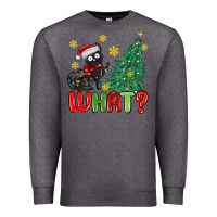 Charcoal Heather christmas  cat  what Premium Sweatshirt - MaliasSmallBusiness