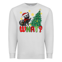 Dove Grey christmas  cat  what Premium Sweatshirt - MaliasSmallBusiness