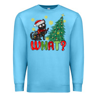 Ocean Blue christmas  cat  what Premium Sweatshirt - MaliasSmallBusiness