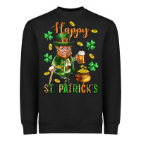 Black Happy st. patricks day Heavyweight Sweatshirt - Neo Western