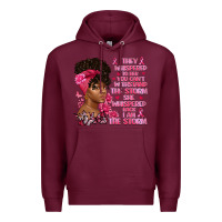 Burgundy They whispered to her you can't withstand the Premium Hoodie - Artiststas