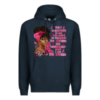 Navy They whispered to her you can't withstand the Premium Hoodie - Artiststas