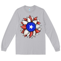 Moon Dust sunflower puerto rico flag Long Sleeve Tee - JahusDesignShop