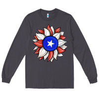 Smoke sunflower puerto rico flag Long Sleeve Tee - JahusDesignShop