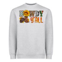 Heather Grey howdy y all Heavyweight Sweatshirt - HRA Design Shop