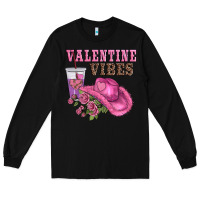 Black valentines day valentine vıbes Long Sleeve Tee - AdoDesignShop