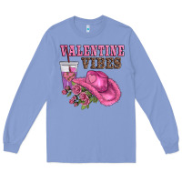 Colony Blue valentines day valentine vıbes Long Sleeve Tee - AdoDesignShop