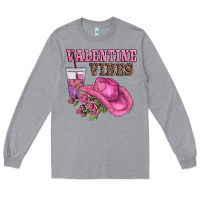 Heather Grey valentines day valentine vıbes Long Sleeve Tee - AdoDesignShop