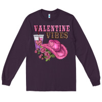Plum valentines day valentine vıbes Long Sleeve Tee - AdoDesignShop
