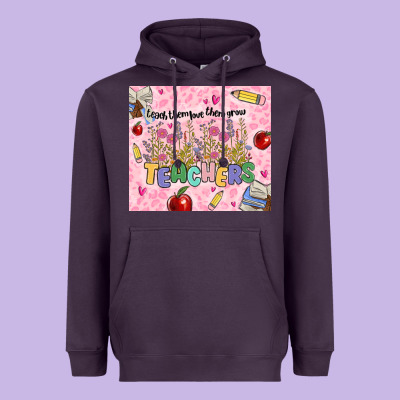 Teachers Teach Them Love Them Grow Heavyweight Hoodie Designed By Maliassmallbusiness