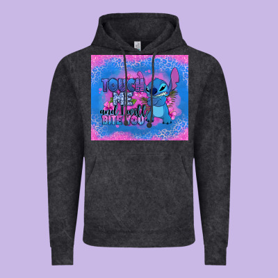 Touch Me And I Will Bite You Stitch Vintage Hoodie Designed By Zillion Design Studio