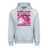 Heather Grey In October We Wear Pink and Watch Baseball Urban Hoodie - texasbilliewilder