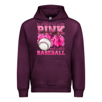 Mauve Wine In October We Wear Pink and Watch Baseball Urban Hoodie - texasbilliewilder