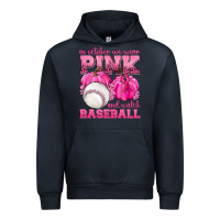 Navy In October We Wear Pink and Watch Baseball Urban Hoodie - texasbilliewilder